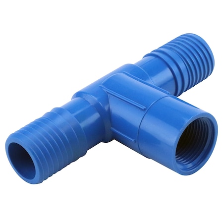 Apollo 1 in. x 1 in.  x 1/2 in. - 3/4 in. Dual Threaded Combination or Reducing Insert Tee Fitting ABTCT11234